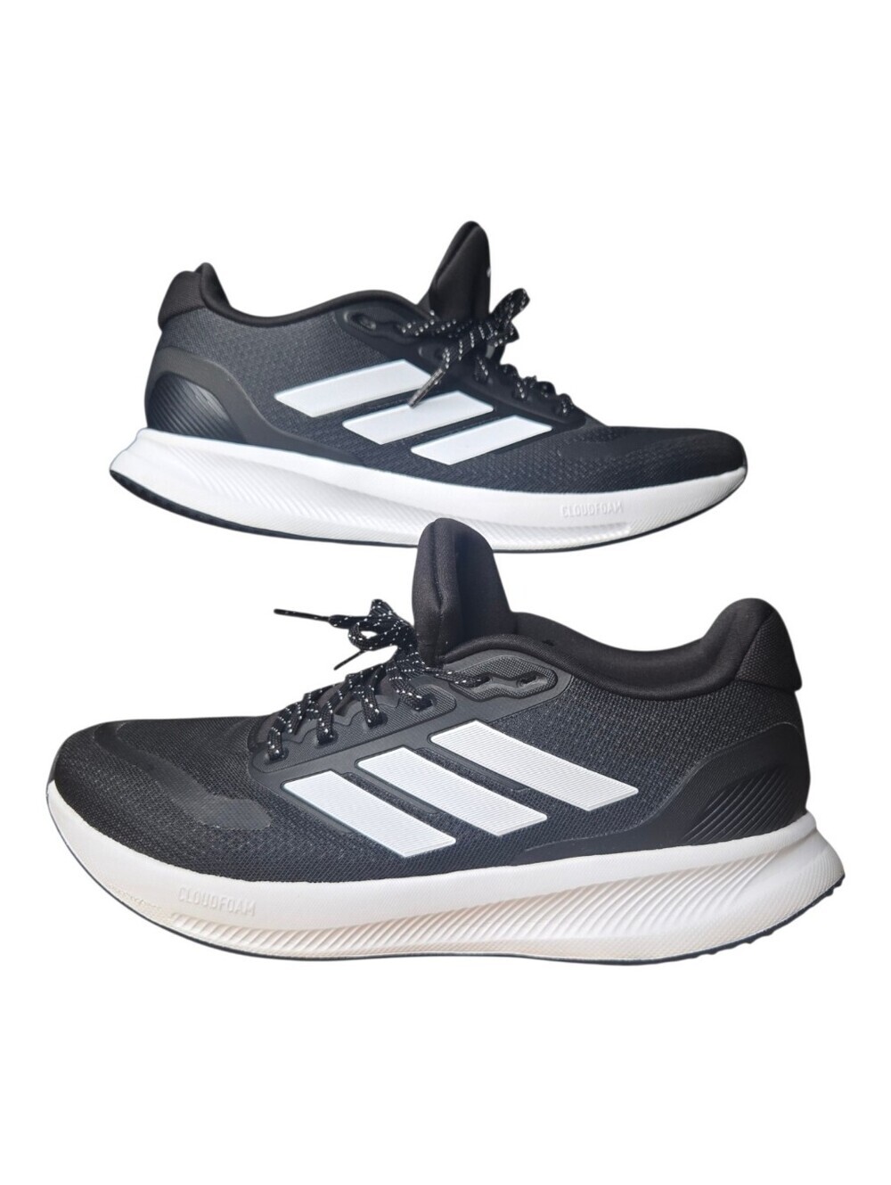 Adidas Womens Core Black Cloud White Ortholite Runfalcon 5 Running Shoes 10